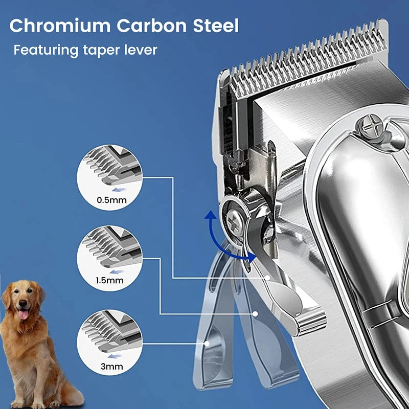 Professional Rechargeable Pet Hair Clipper – Low Noise Grooming Trimmer